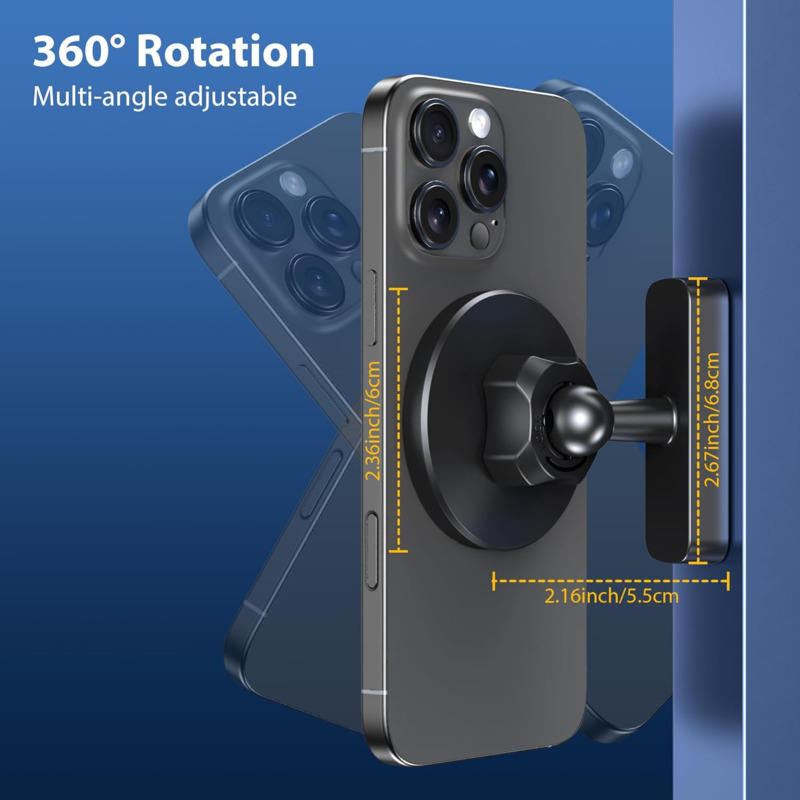 FitMagnet™ Magnetic Phone Holder for Gym 360° Rotatable Mount