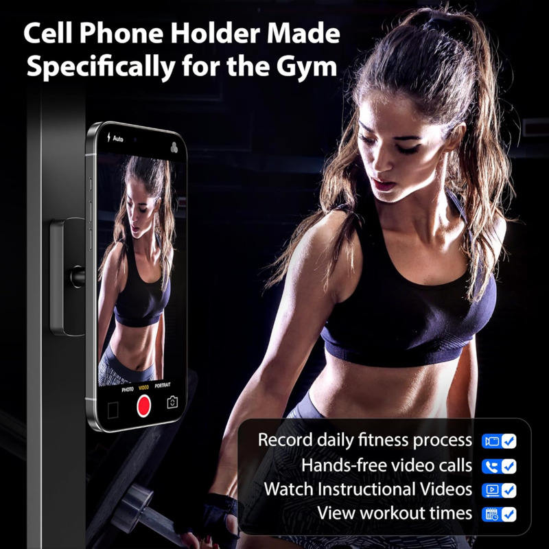 FitMagnet™ Magnetic Phone Holder for Gym 360° Rotatable Mount