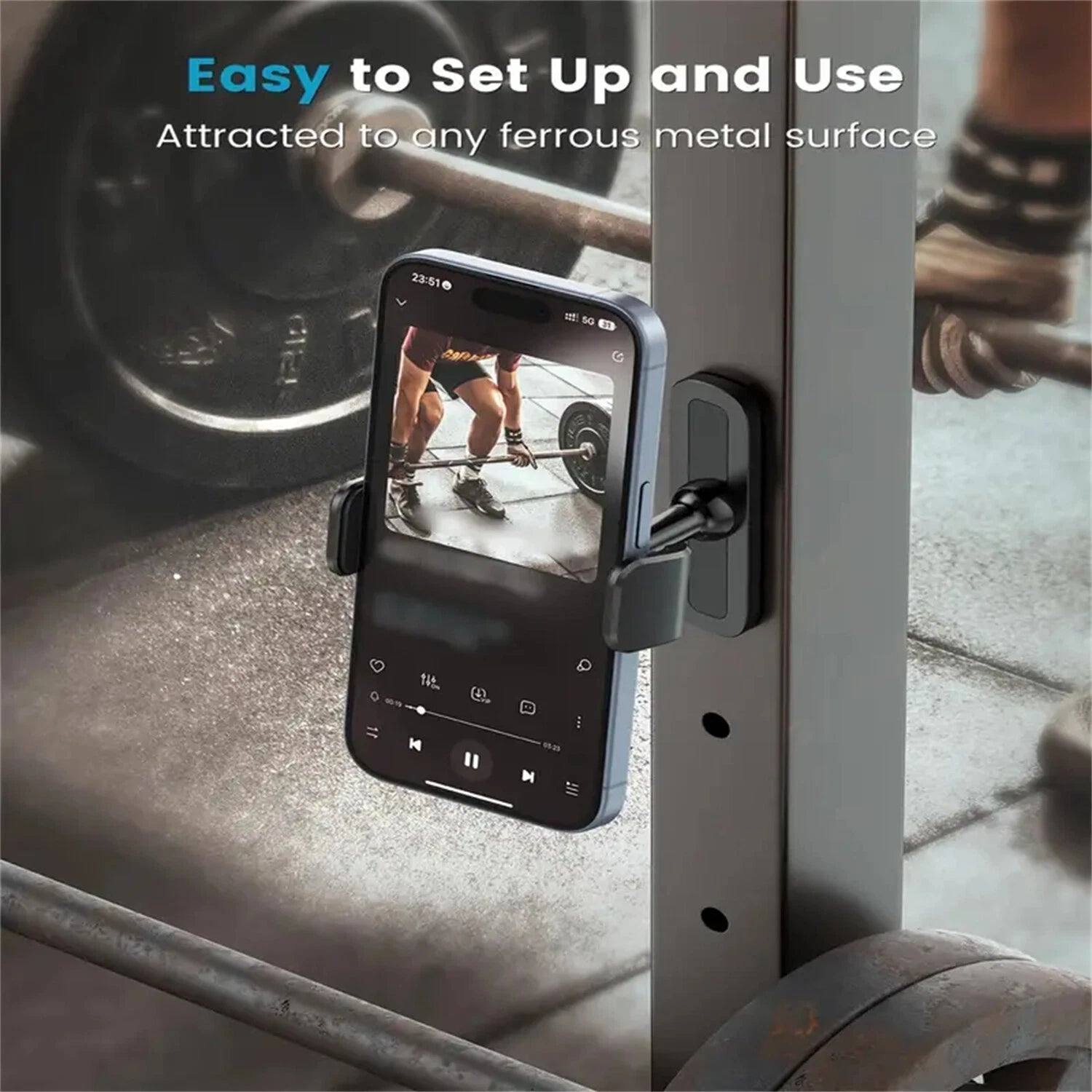 FitMagnet™ Gym & Metal Surface Magnetic Phone Holder
